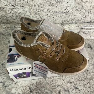 BOBS from Skechers Brown Sneakers with Faux Fur Trim